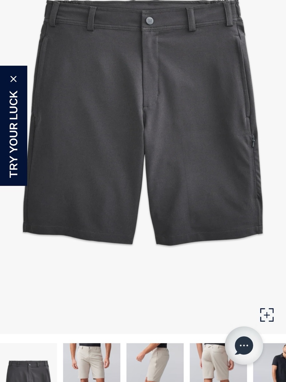 Mack Weldon Men's Charcoal Flat-Front Shorts 9 inch